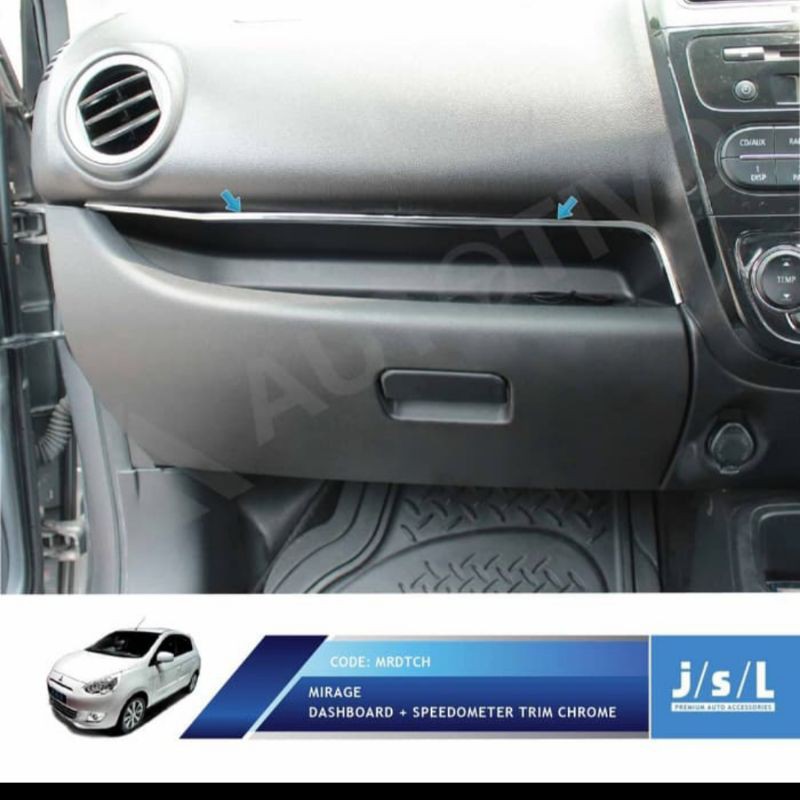 list dashboard interior Mitsubishi Mirage chrome jsl