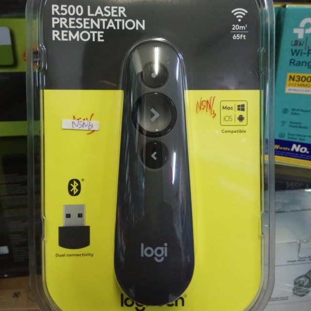 Logitech R500 Laser Pointer Wireless Presenter - Original Logitech