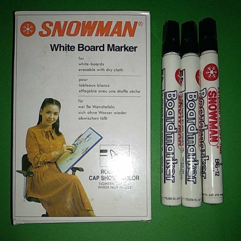 

Spidol Boardmarker Snowman BG-12 Hitam