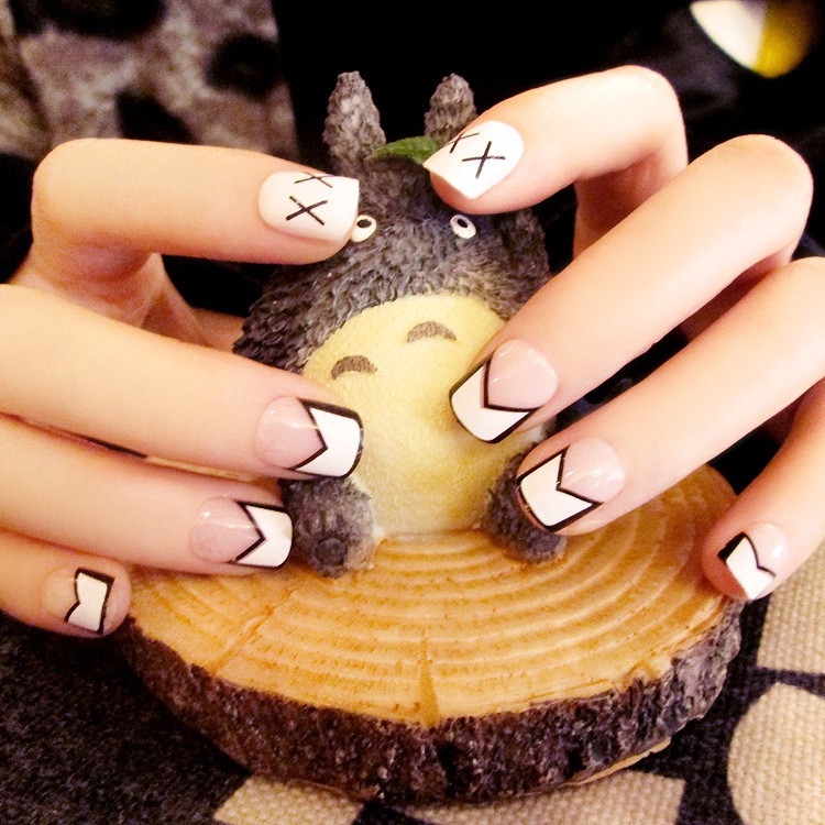 KUKU PALSU KARAKTER PRINTED NAILS KODE ROSE 18B71