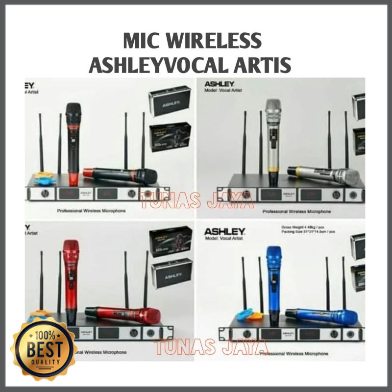 Mishad Shop -  MIC WIRELESS ASHLEY VOCAL ARTIS BONUS KOPER DAN GELANG MIC ASHLEY ORI GU-5117-1824