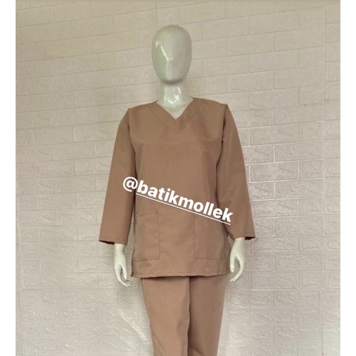 READY! ATASAN SAJA, BAJU ONLY. Baju OK/ Baju Jaga Dokter/ Scrubs Lengan Tangan Panjang UNISEX. VOL 1