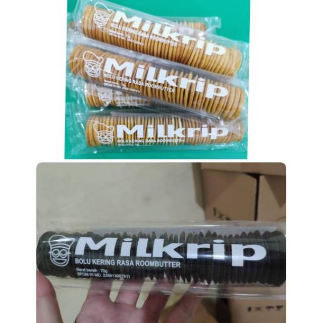 

(PACKING AMAN) MILKRIP BOLU KERING RASA ROOMBUTTER /CHARCOAL VANILA