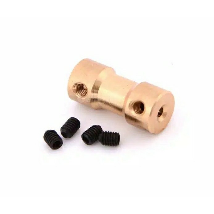 Adapter Shaft Coupling Flexible Coupler 3.17mm ke 5mm atau 2.35mm Dinamo RS550 RS775 Mini Gerinda