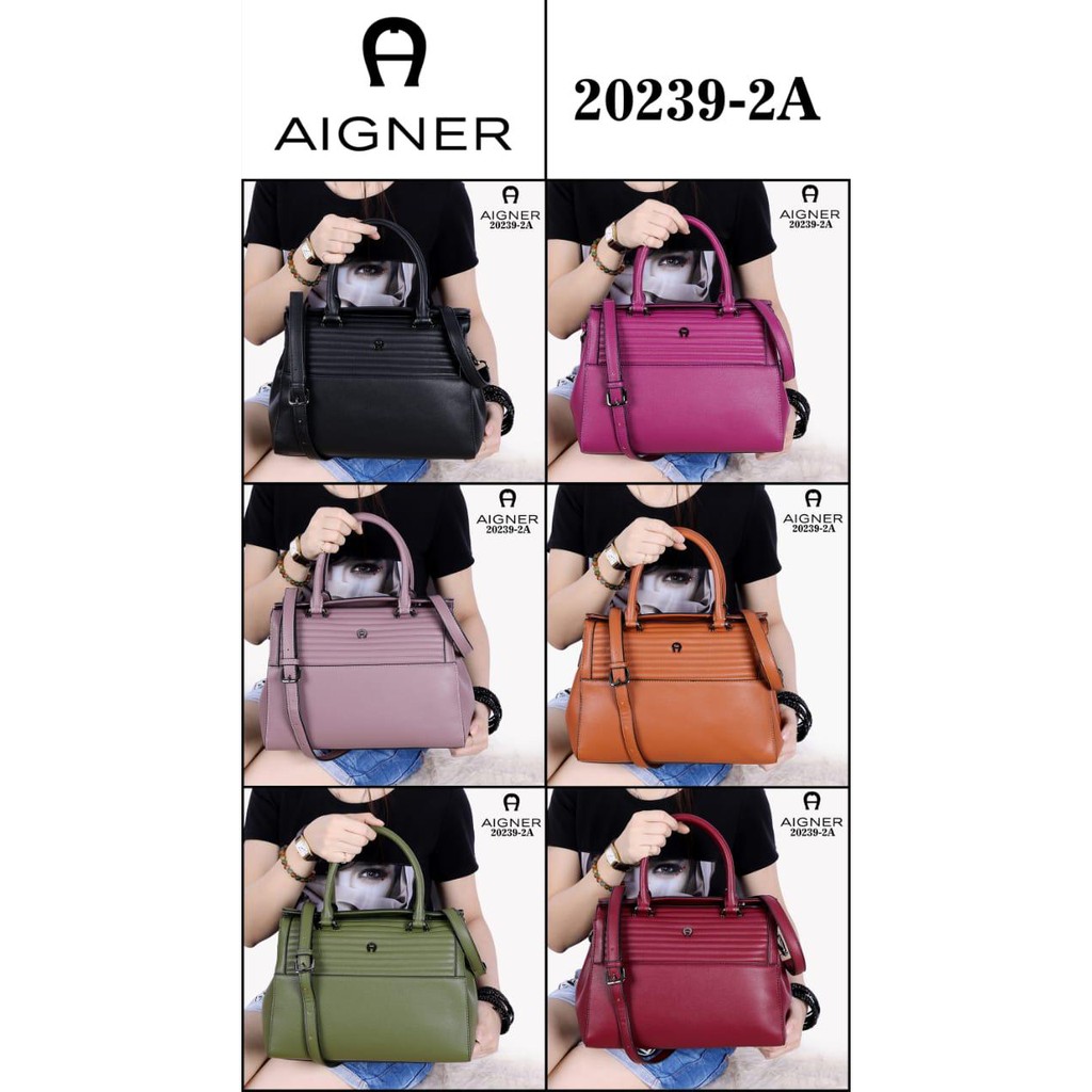 (20239/2A) New Arrival Design AIGNER Roma Vintage Valois Shoulder Bag Soft Leather