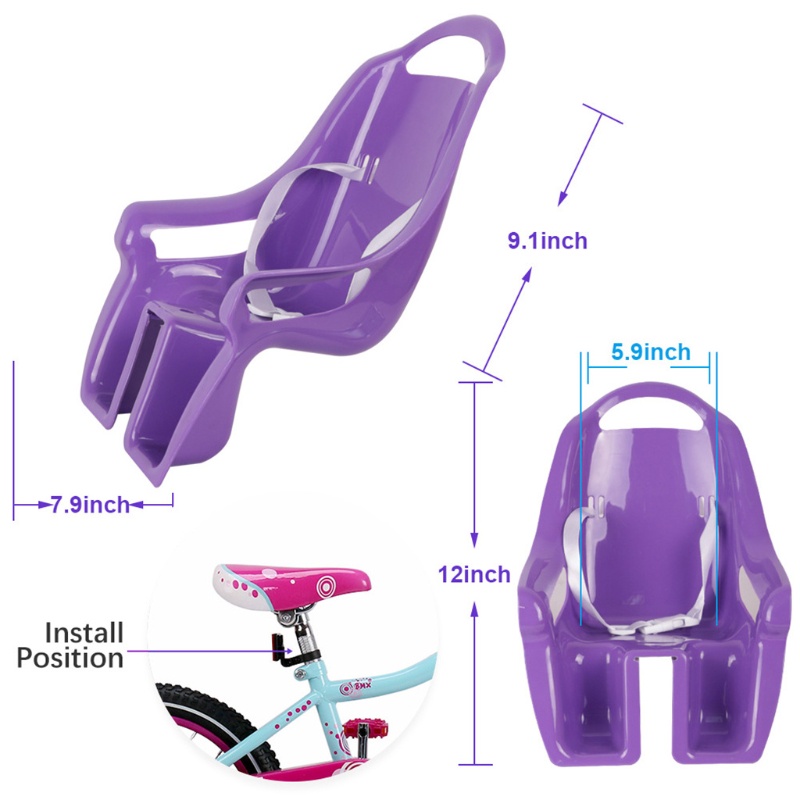 Mary Children for Doll for Seat Bike Post for Seat with Holder Kereta Bayi