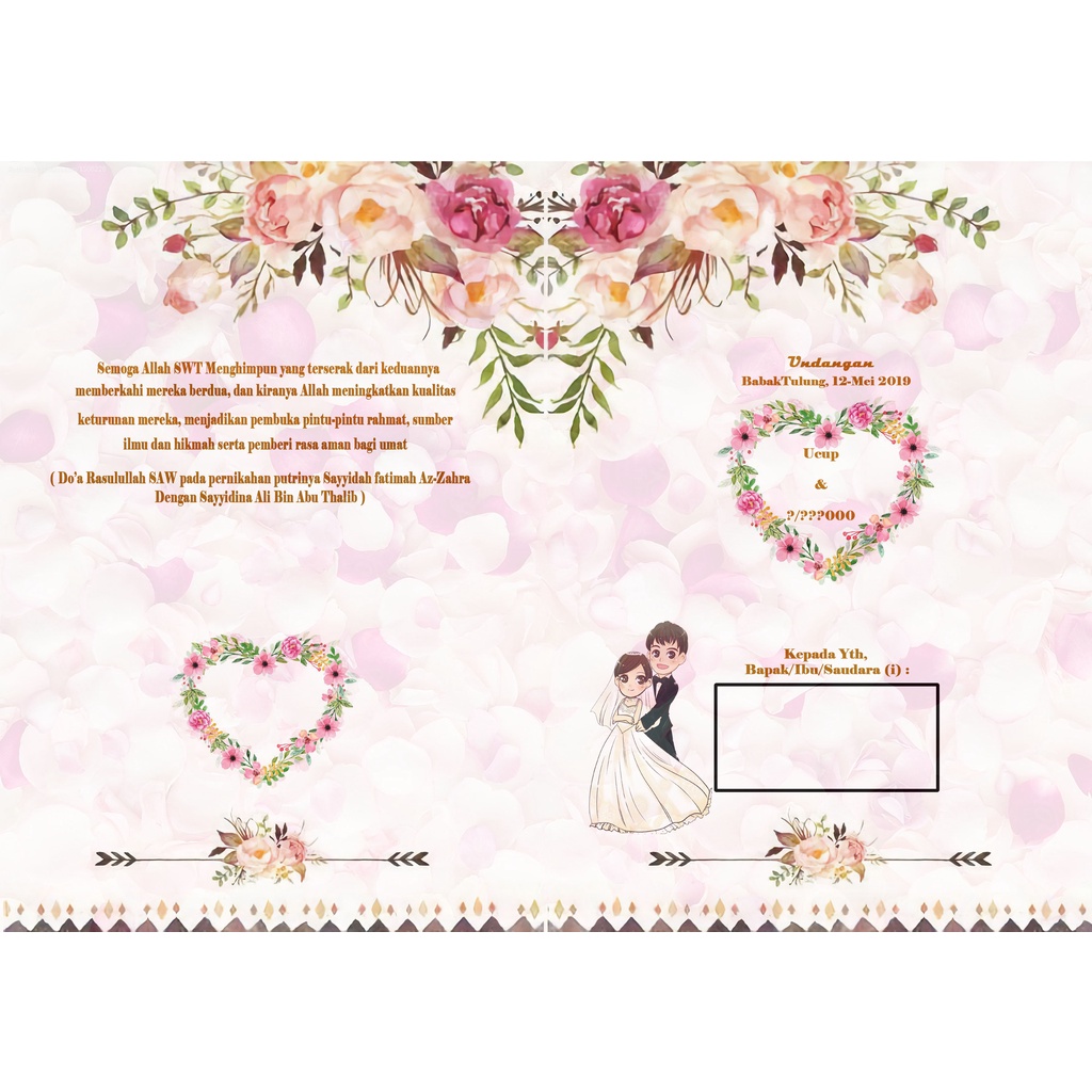 

Undangan Pernikahan / Undangan Khitan / Undangan Ulang Tahun