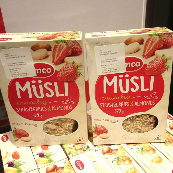 

yang dicari] Emco granola Musli Churchy Strawberry & Almonds 375 gr