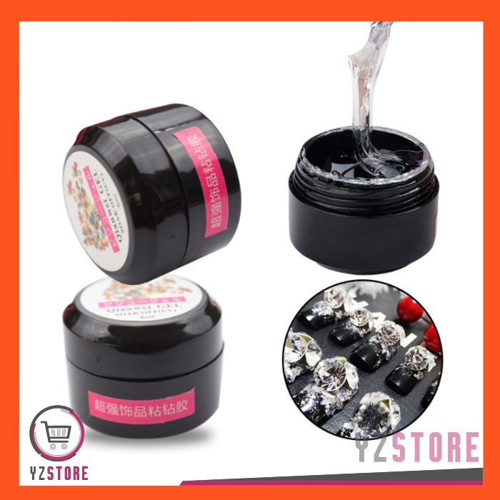 Lem Hiasan Kuku Nail Polish Rhinestone Art Glue Transparan YZ109