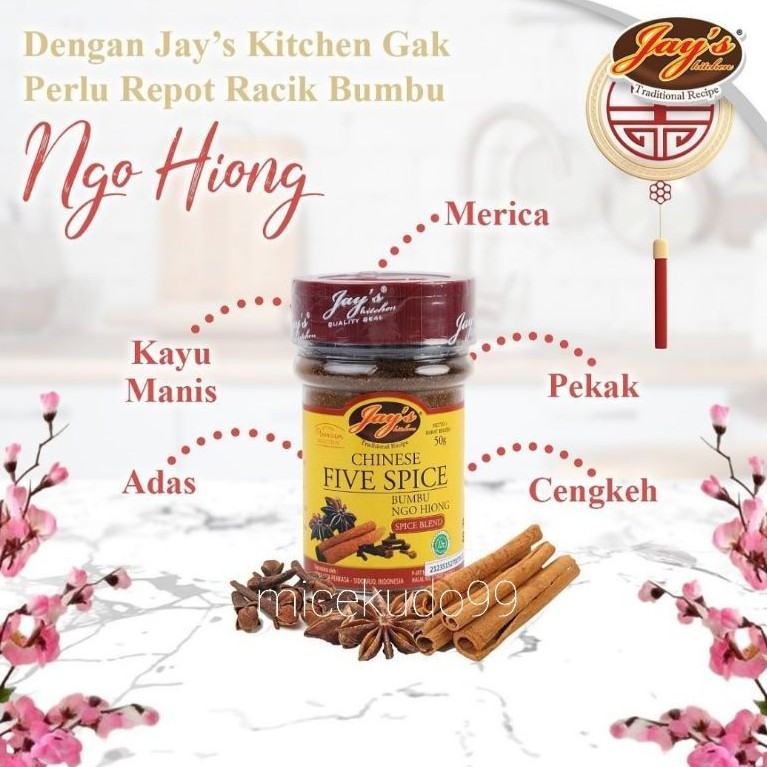 

JAY'S CHINESE FIVE SPICES / JAYS BUMBU NGOHIANG NGO HIANG / WU XIANG FEN SPICE POWDER