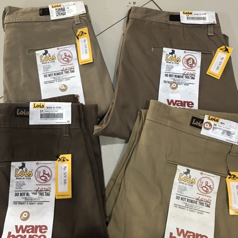 CELANA CHINOS SLIM FIT/REGULER- LOIS JEANS 100%
