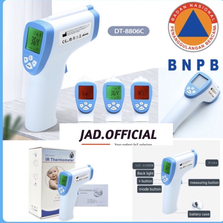 Jual INFRARED THERMOMETER GUN THERMOGUN IR TNT TG8806C Dt 8806c