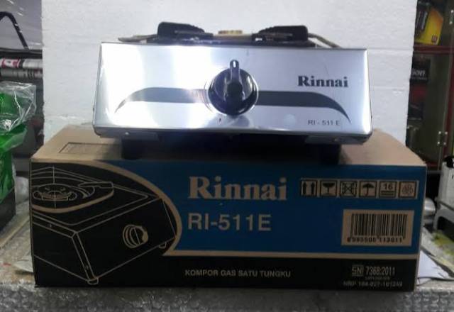 Kompor Rinnai RI 511 E Stainless Original Baru dan Bergaransi Resmi - 1 Tungku