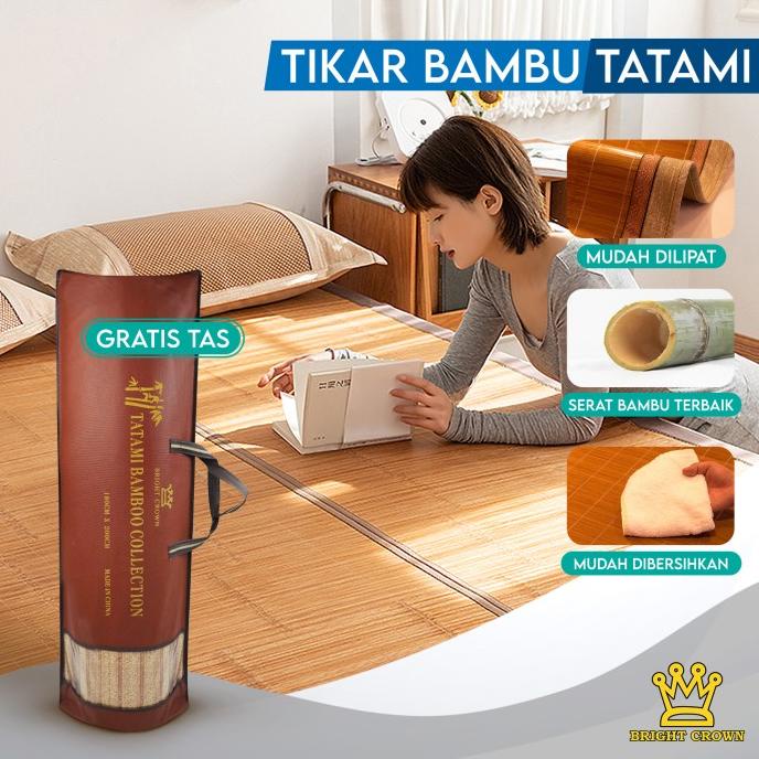 Tikar Bambu TATAMI / TIkar Lipat Bambu Tatami Ukuran 180 x 200cm