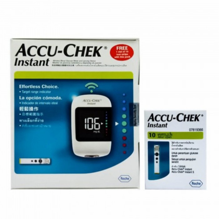 BLDD Alat Accu-Check Instant + Strip 25pcs / Alat Gula darah Accu-Check TERMURAH