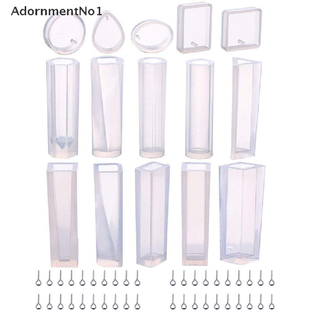 (AdornmentNo1) 115pcs / Set Cetakan Epoxy Resin UV Bahan Silikon Untuk Liontin / Perhiasan DIY