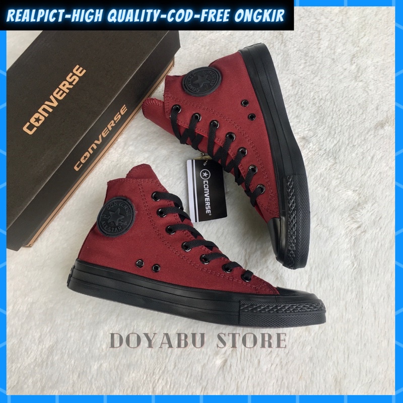 Sepatu Converse All Star CT Chuck Tailor Poxing Black Terupdate Sneakers Kasual Pria Wanita Convers 