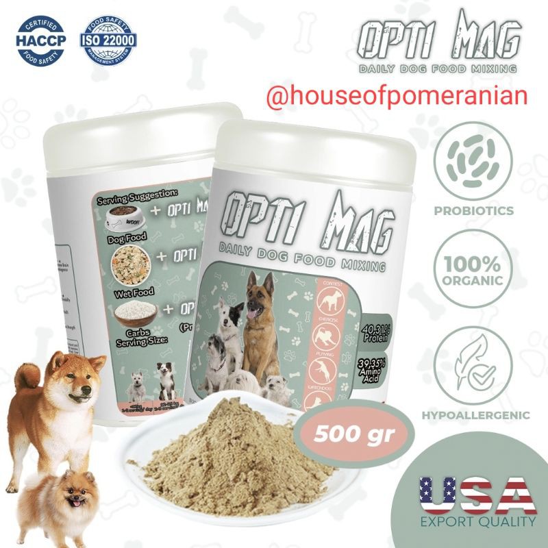 OPTI MAG dog supplement  multivitamin penambah napsu makan bulu indah anjing sehat