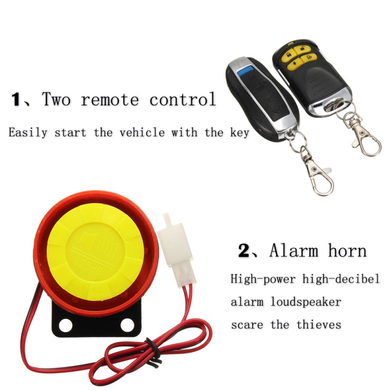 Alarm Motor System V12 Remote Stater Jarak Jauh Universal Yamaha Honda Suzuki