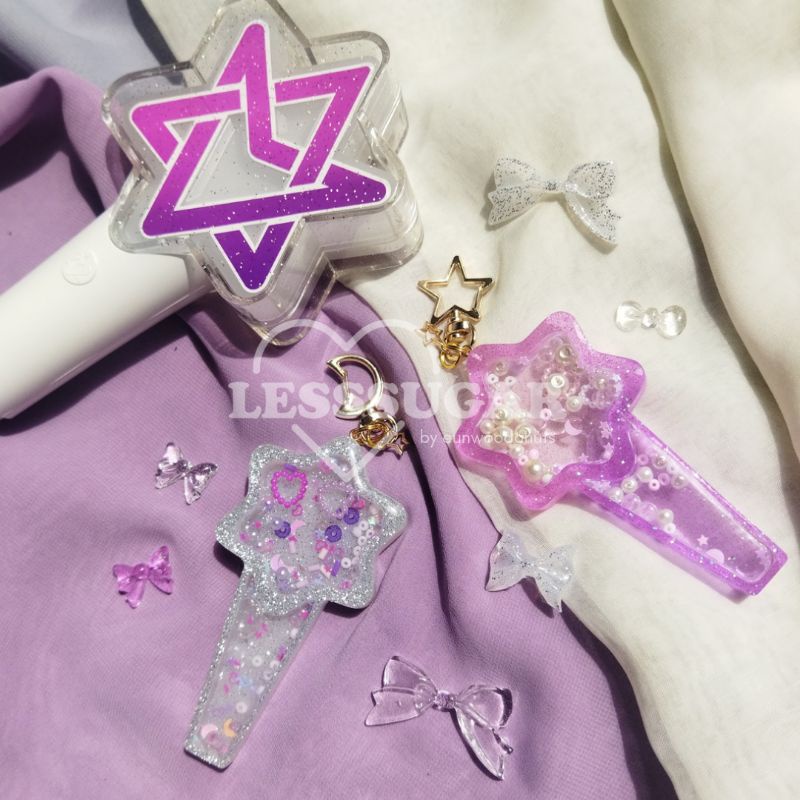 RESIN KEYCHAIN ROBONG / GANTUNGAN KUNCI RESIN LIGHTSTICK ASTRO DRY/WET