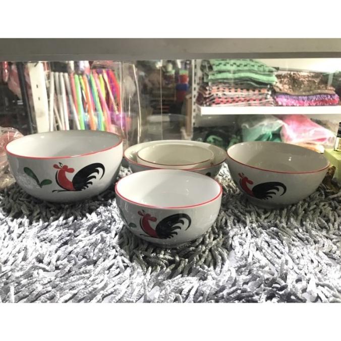 Termantab] Mangkok Keramik Cap Ayam KPQ - Mangkok Mie Ayam - Mangkok Bubur Jumbo