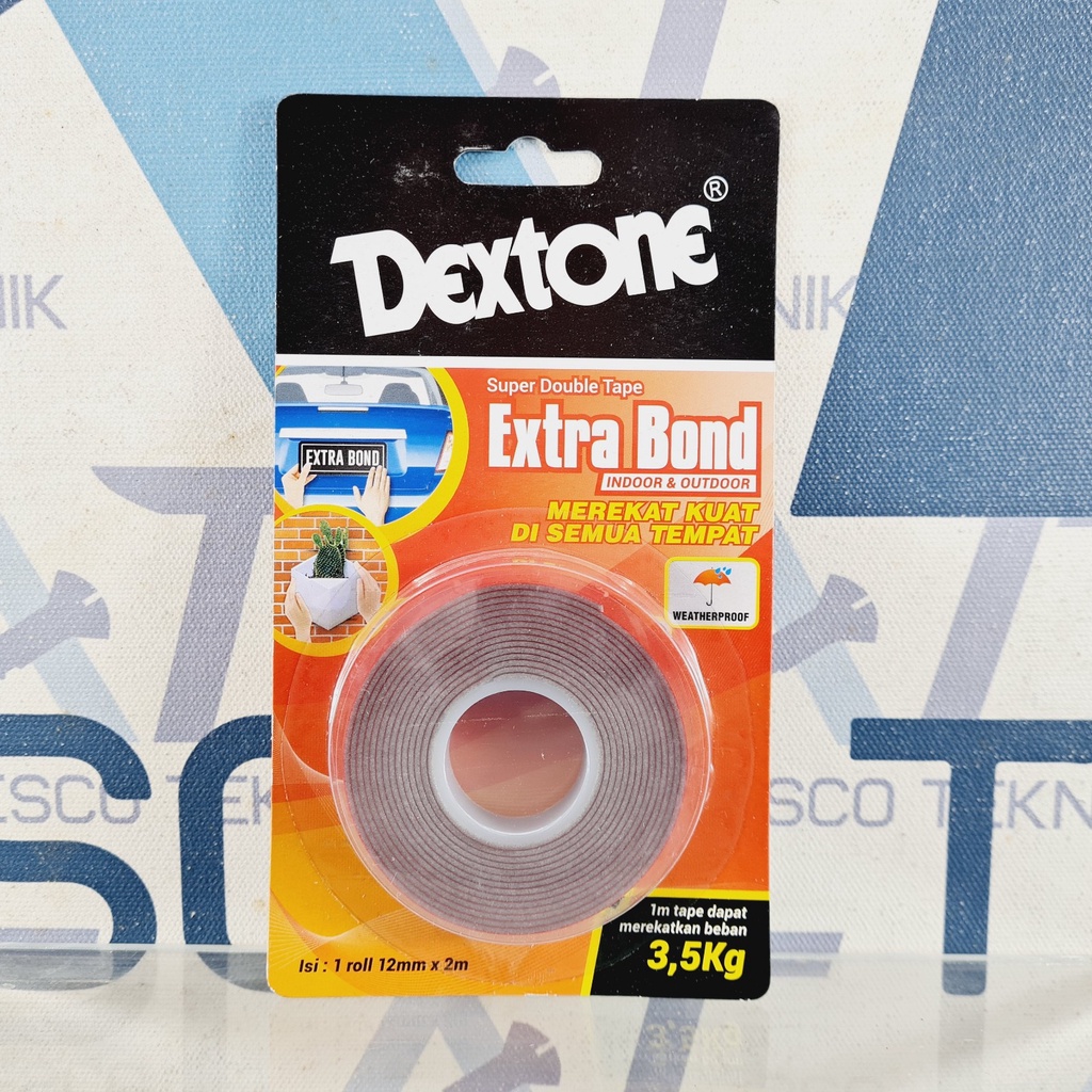 

DEXTONE EXTRA BOND DOUBLE TAPE 12MM INDOOR & OUTDOOR