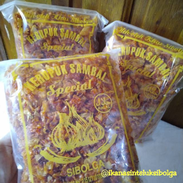 

1 KG Keripik sibolga kerupuk sambal SPECIAL cap bawang