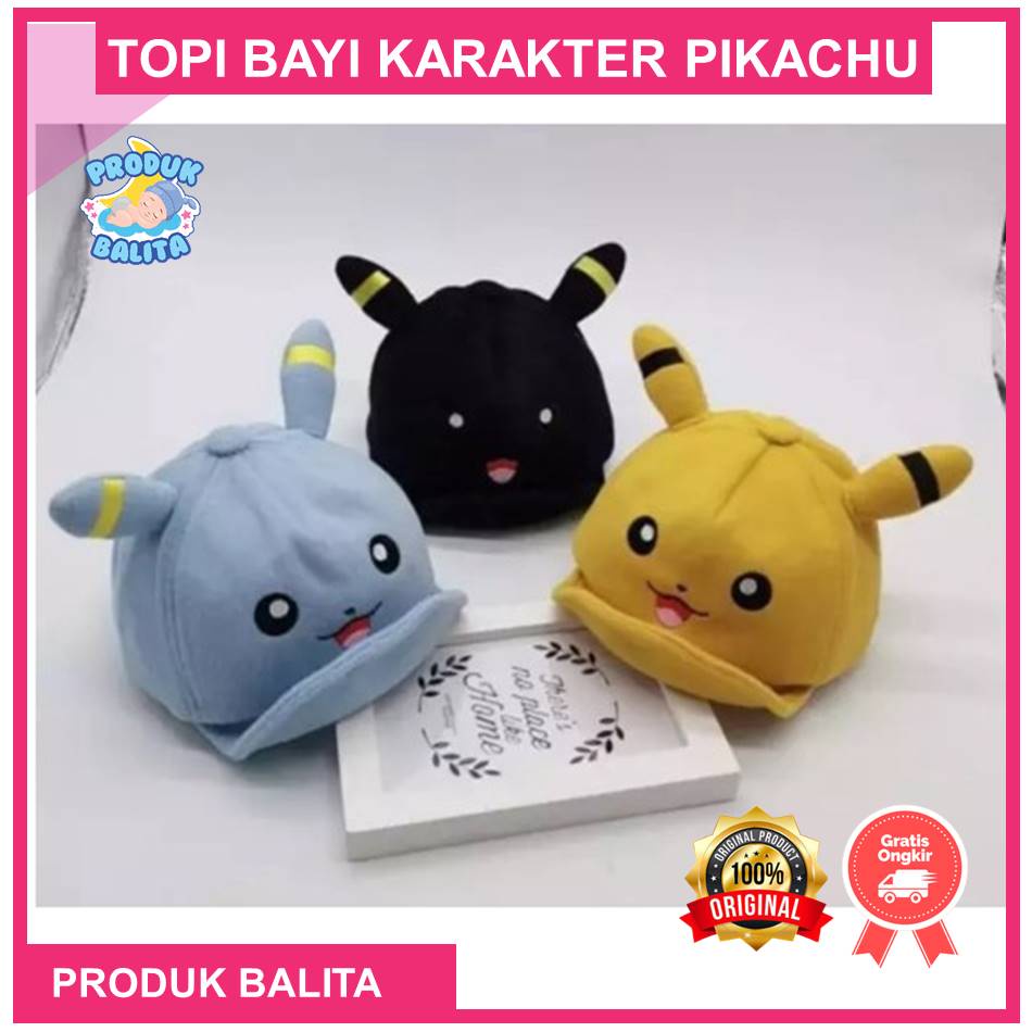 Topi Anak Karakter Pikacu Topi Bayi Laki-laki Perempuan Karakter Pikachu Murah