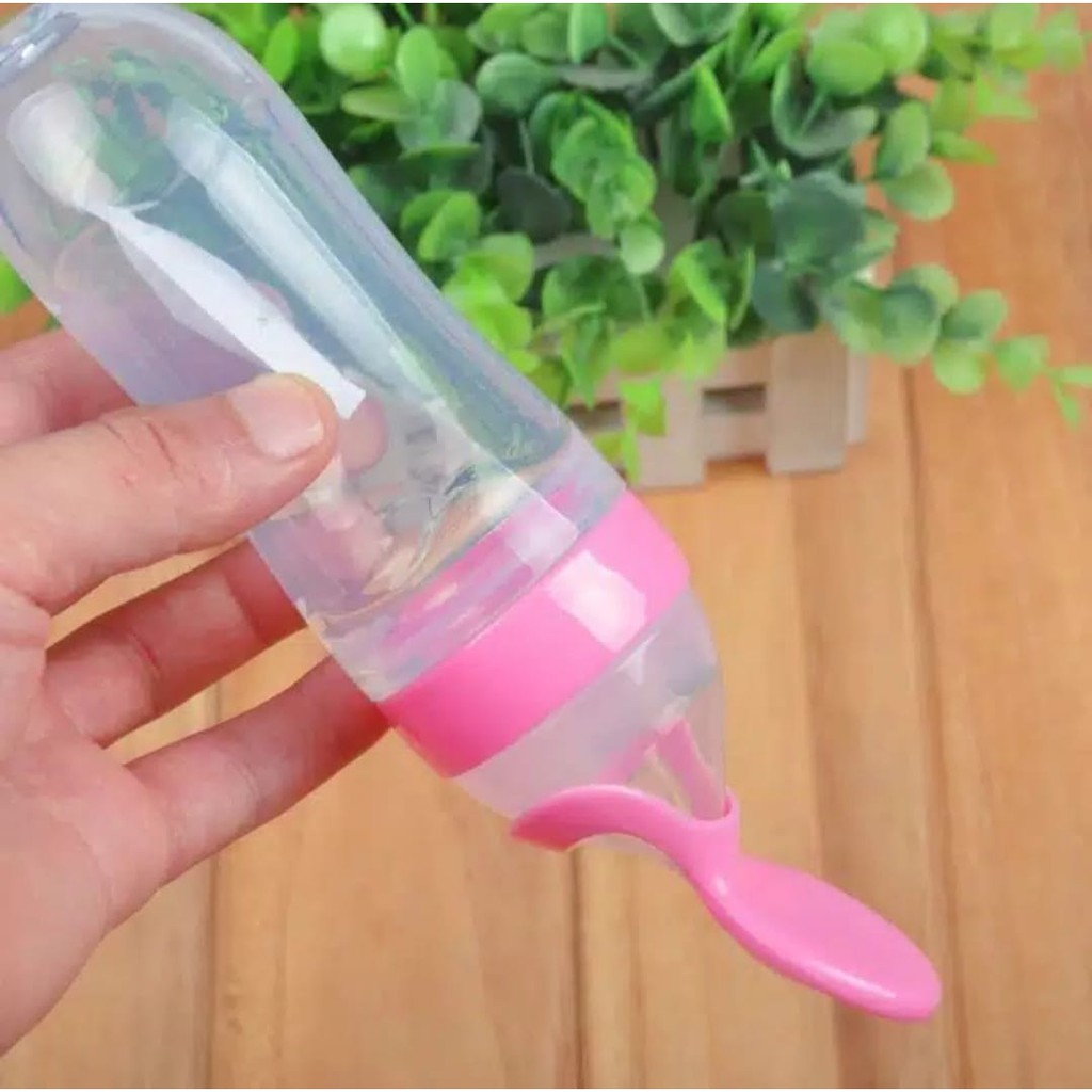 Botol Sendok Bayi Silikon / Botol Sendok MPASI / Botol Sendok Makan Bubur Bayi R-32