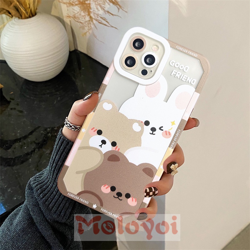 Soft Case Pelindung Kamera Bahan Tpu Motif Hewan Untuk Iphone 13 11 12 Pro Max 6 6S Plus Xr X 7 8 Plus Xs Max Se 2020