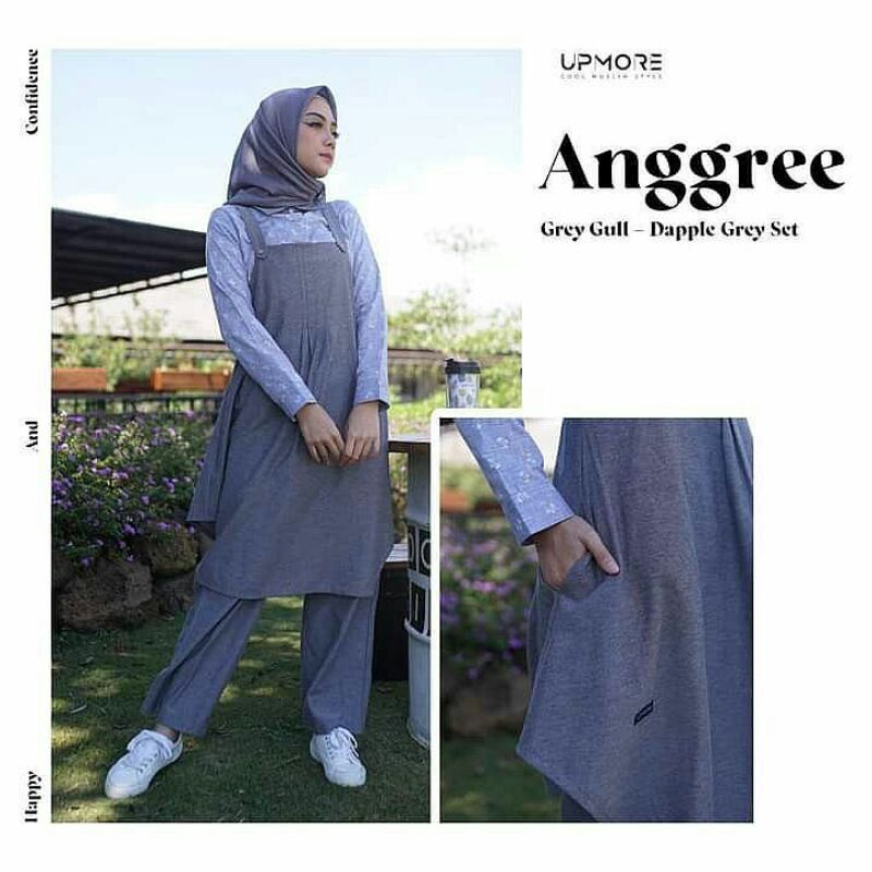 SET ANGGREE UPMORE TERBARU TUNIK CELANA UPMORE FASHION MUSLIMAH TERLARIS