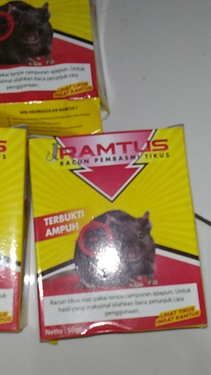 Ramtus Racun Tikus Ampuh Mati Kering Tidak Bau Pembasmi Curut Wirog Mencit Dirumah Di Mobil 3 Pack