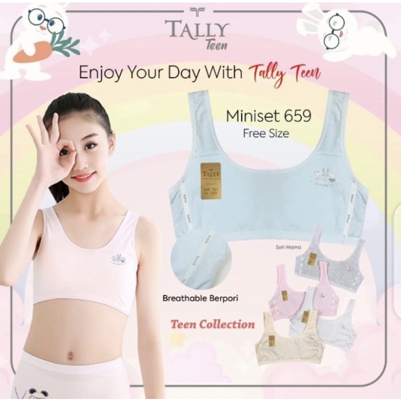 Miniset Anak Perempuan TALLY 659 Bahan Katun Motif Pori-Pori Freesize