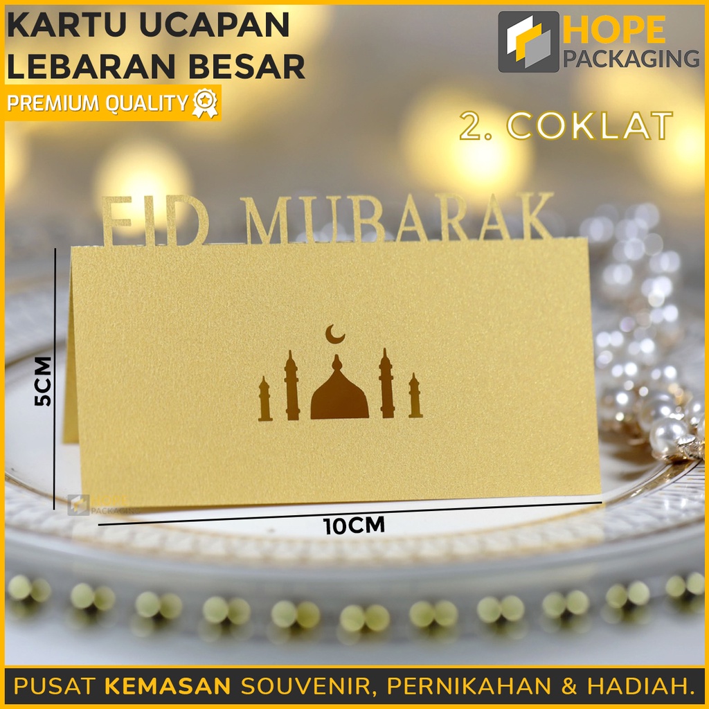 [ 5 pcs ] Hang Tag Kartu Ucapan Hari Raya lebaran / idul Fitri 3 warna gift card