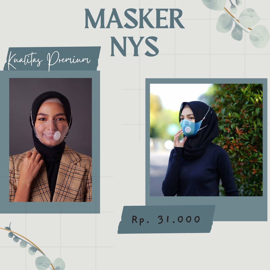 Masker Headloop dan Earloop Transparan NYS all size