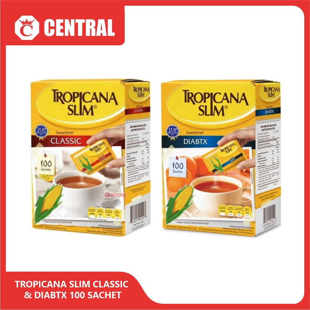 

TROPICANA SLIM SWEETENER CLASSIC/DIABETIX 250gram (100SACHET)