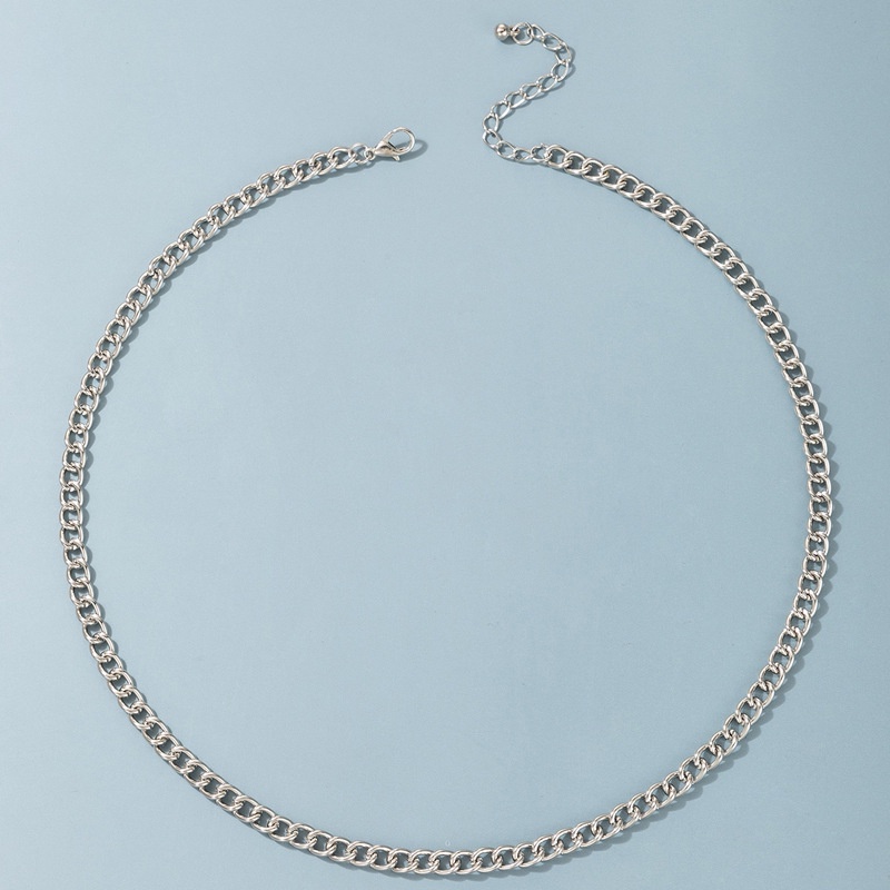 Kalung Rantai Dengan Gesper Geometris Gaya hip-hop Untuk Pria Dan Wanita