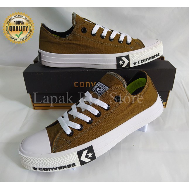 Sepatu Sneakers Converse Allstar Voxing limited 2022Sepatu Sneakers Terbaru Converse  Chuck Taylor ll low pendek army black ox Coklat