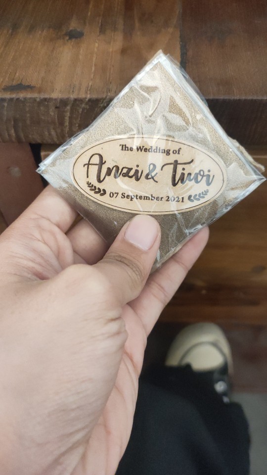 Rs 3,3 Cm Siluet Couple Muslim Mini Kayu Mdf / Chipboard / Triplex Dekorasi / Mahar / Seserahan