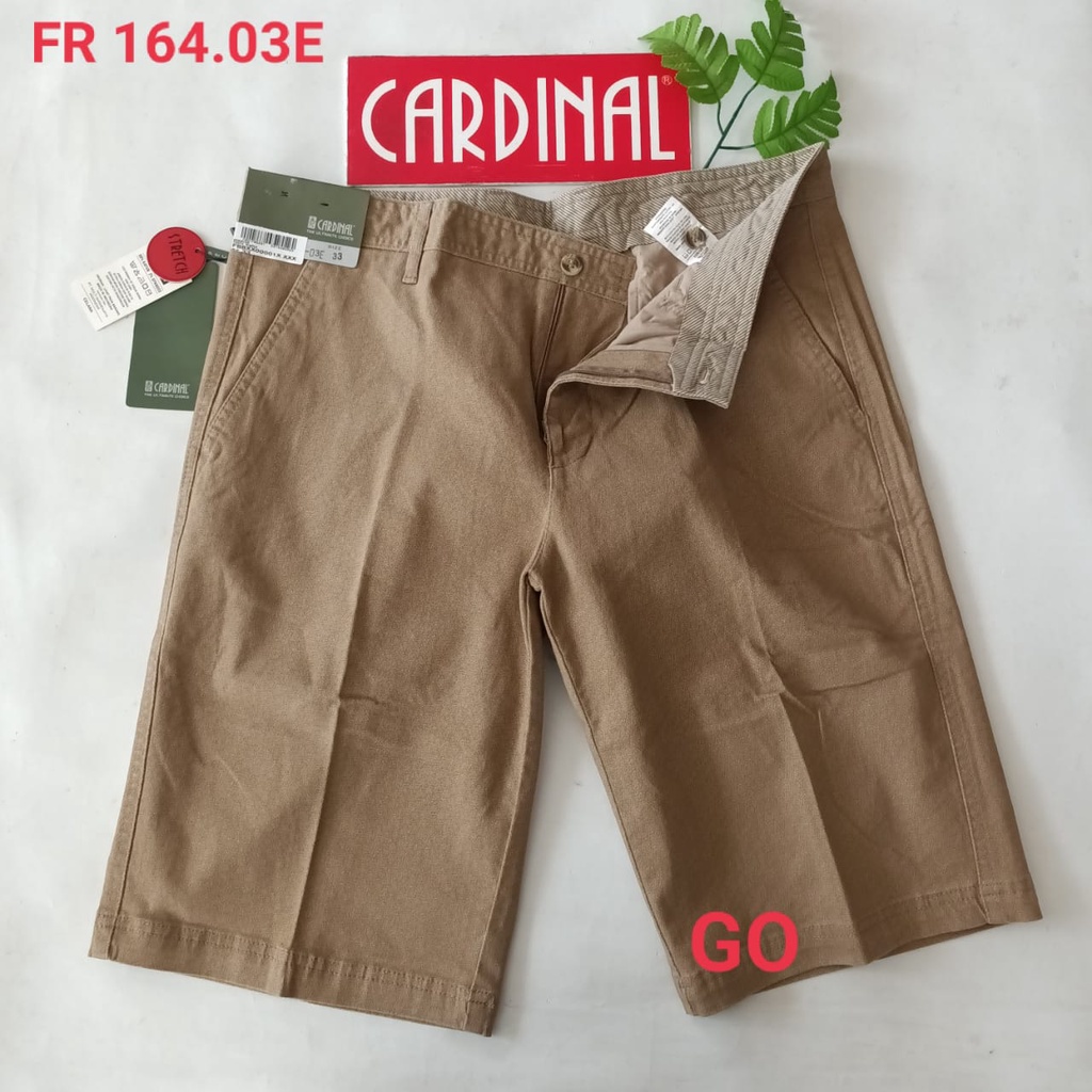 gof 33 CARDINAL FBBXX Celana Pendek Polos Stretch Kotak Motif Original Celana Santai Laki-Laki