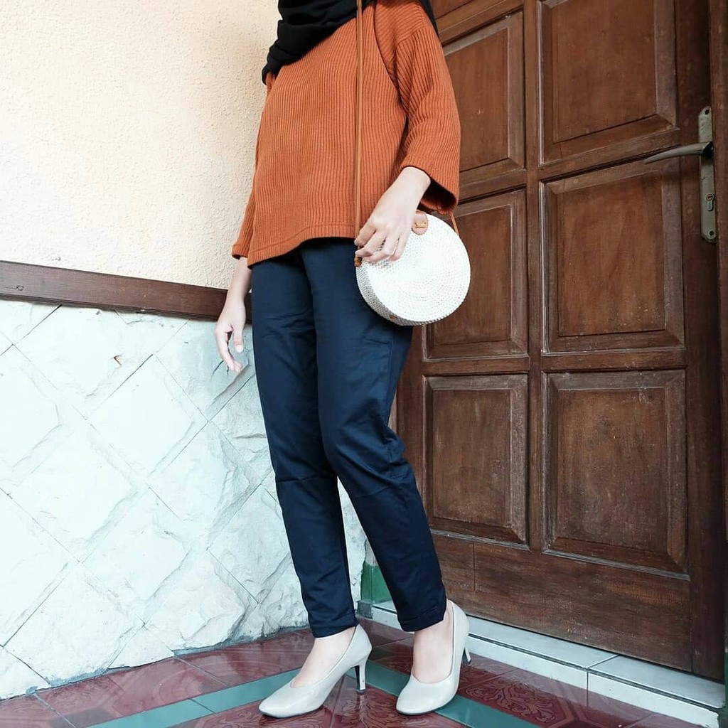 Celana Panjang Wanita | Cotton Pants | Celana Katun Anti Begah