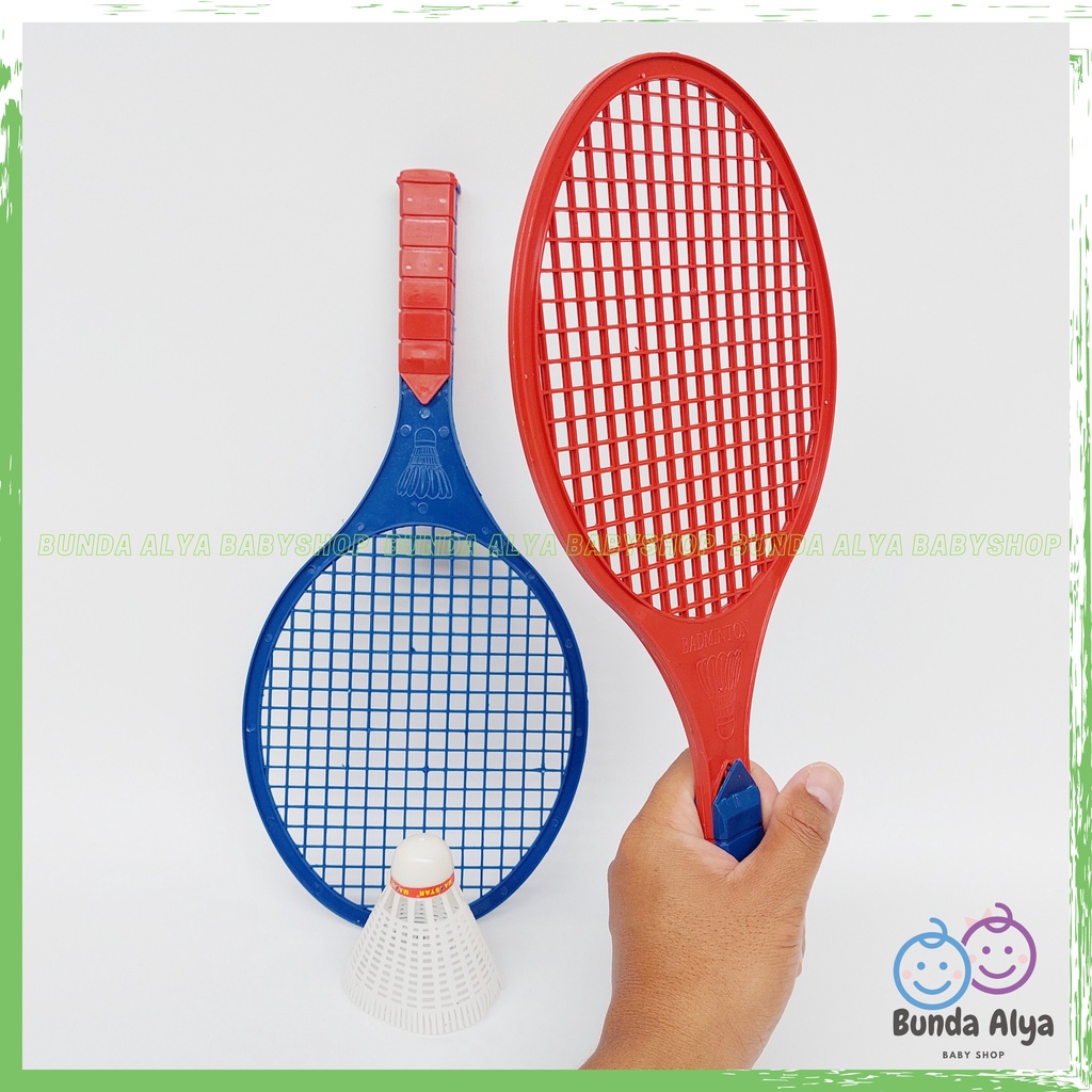 Mainan Anak Raket Badminton Mainan Olahraga RAKET BADMINTON MURAH - Mainan Anak Set Raket Mini Anak Badminton Mini - Mainan Bulu Tangkis Isi 2 Raket 1 Kock - Mainan Raket Mini SNI