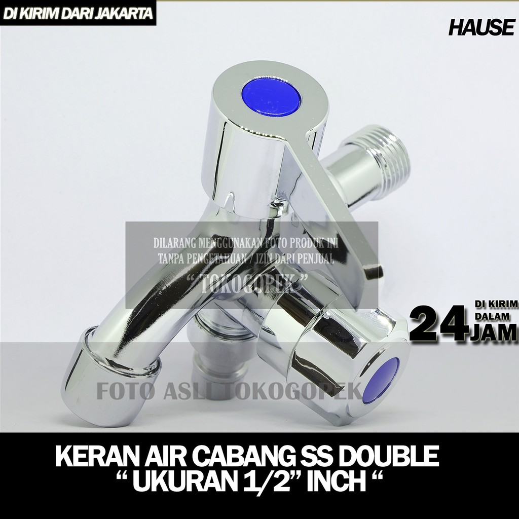 KRAN AIR CABANG DOUBLE - KRAN CABANG - KRAN SHOWER DOUBLE SS