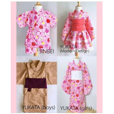 YUKATA KIMONO MODERN JINBEI PIYAMA PIJAMAS JEPANG KATUN IMPORT LEMBUT