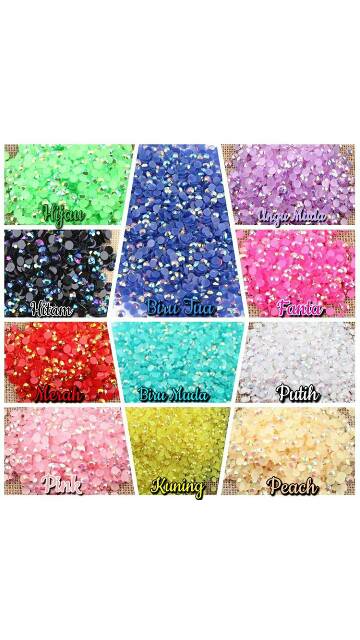 RHINESTONE 3mm PACK SEDANG 5.000pcs WARNA AB Manik Swarovski Bahan craft Henna Nailart Tasbih