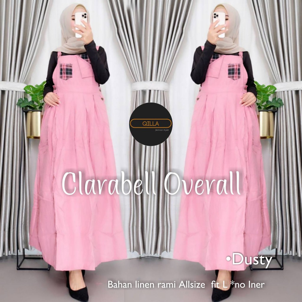 CLARABELL OVERALL / OVERALL DRESS / OVERAL MURAH / BAJU WANITA /DRESS OVERAL / GAMIS OVERAL TERMURAH