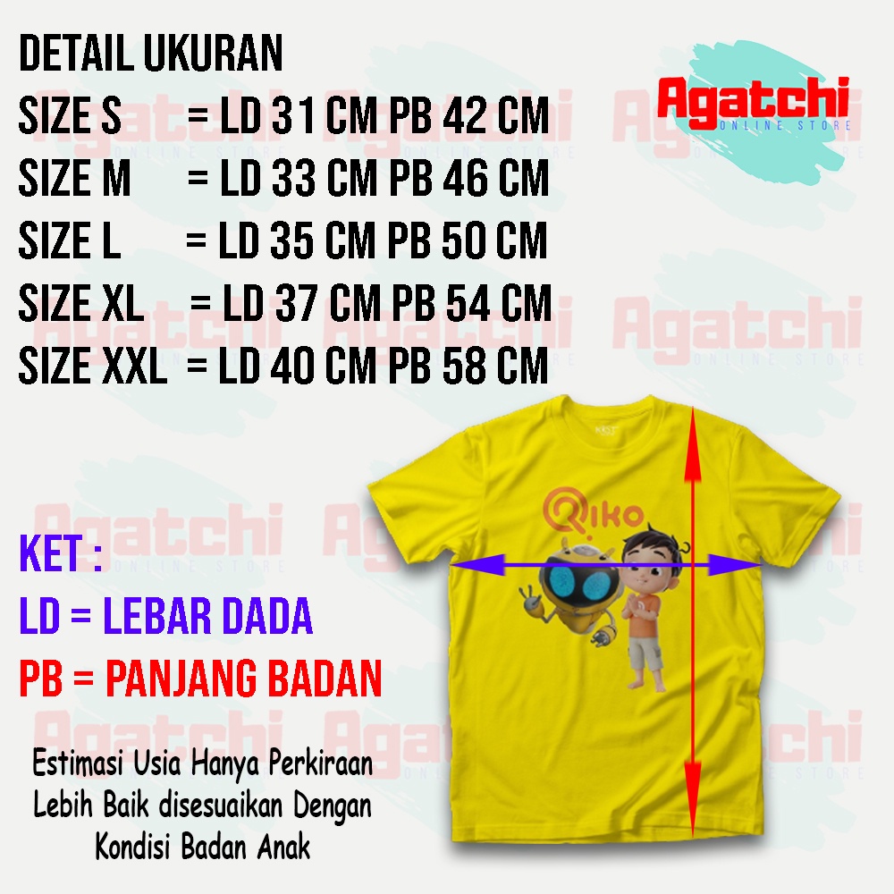 Kaos Atasan Anak Laki Laki dan Perempuan Motif Riko The Series