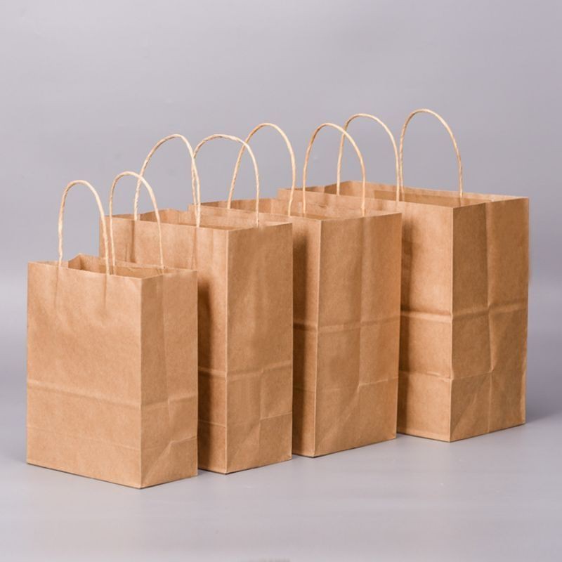 PAPER BAG POLOS PREMIUM SIZE S/M/L BAHAN TEBAL TALI KUAT BEST SELLER