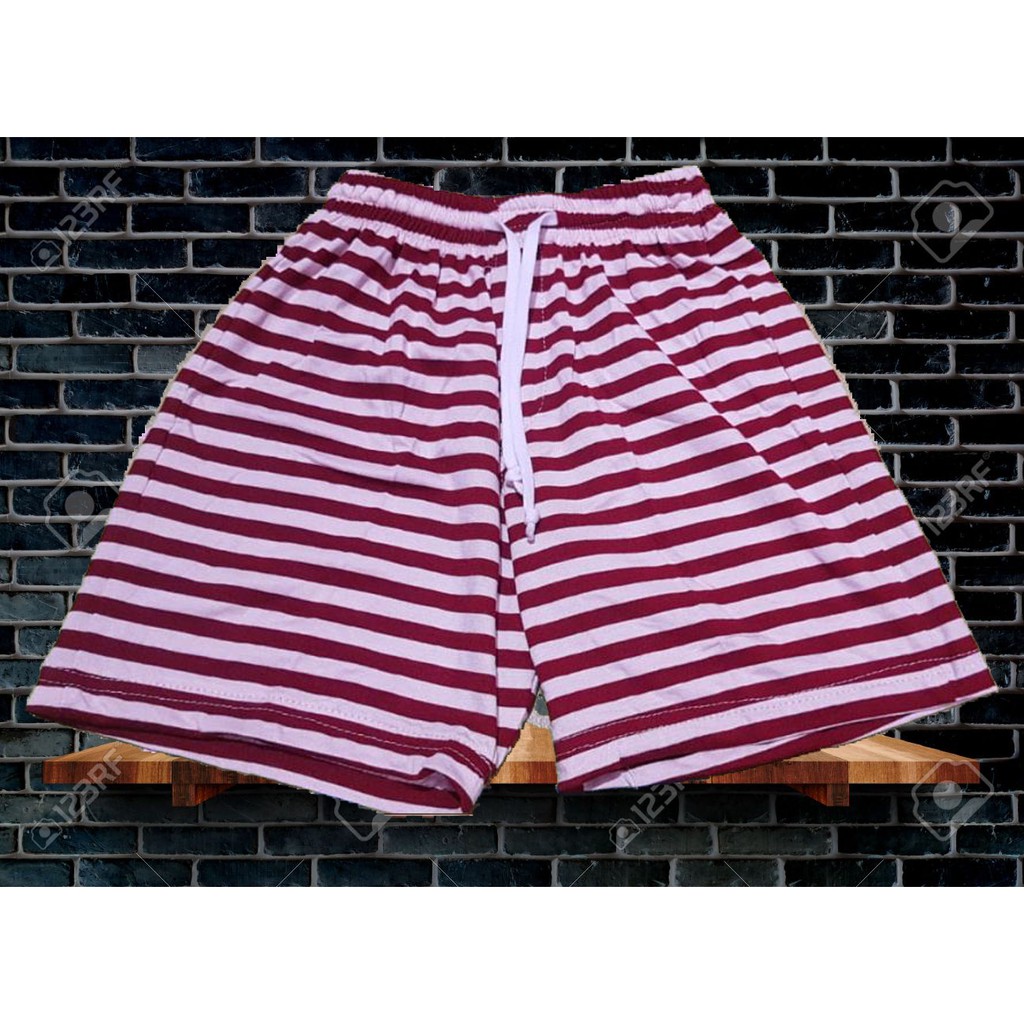 kolor Boxer Stripe Pria / Wanita  Bahan Kaos