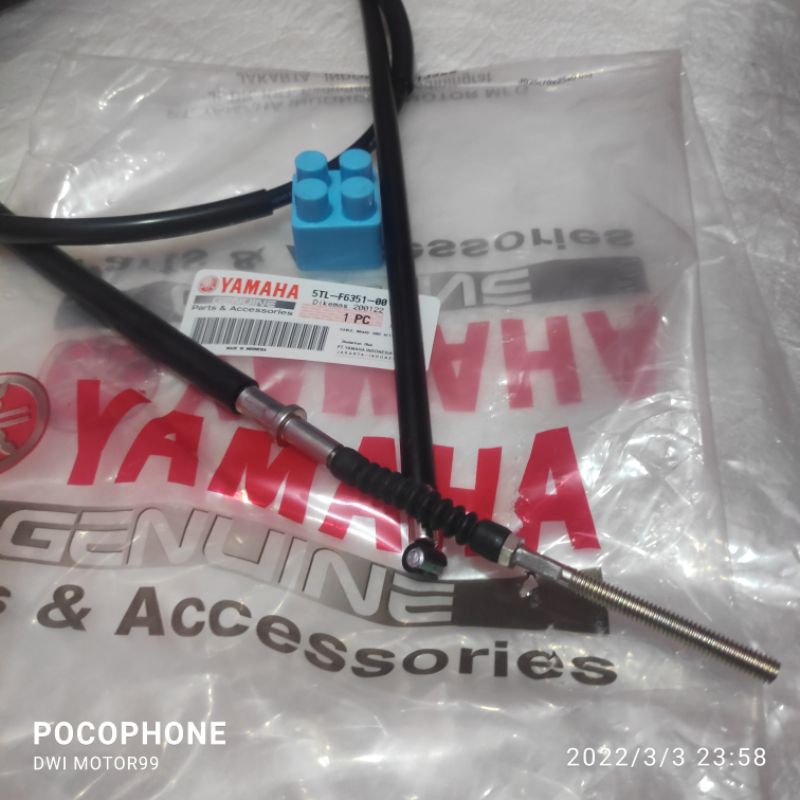 TALI KABEL REM BELAKANG MIO SPORTY ATAU SMILE ORIGINAL ORI YAMAHA